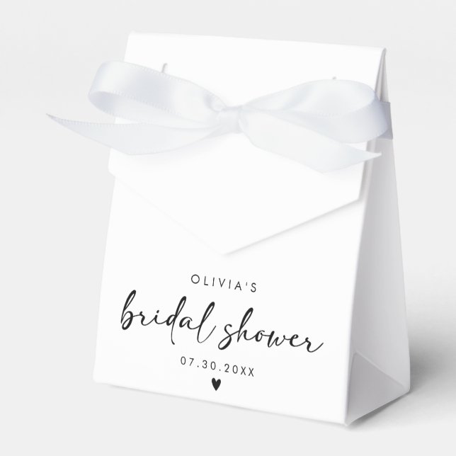 Modern Handwriting Script Bridal Shower Geschenkschachtel (Vorderseite)