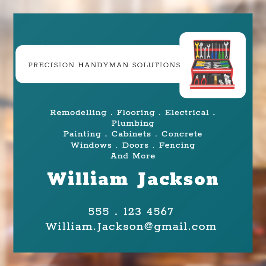 Modern handyman construction custom logo fensteraufkleber