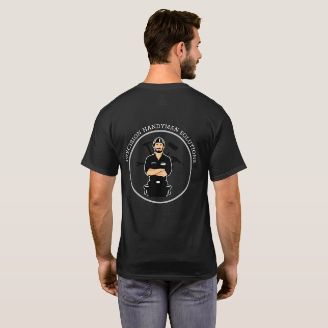 Modern handyman construction custom logo T-Shirt (Schwarz voll)