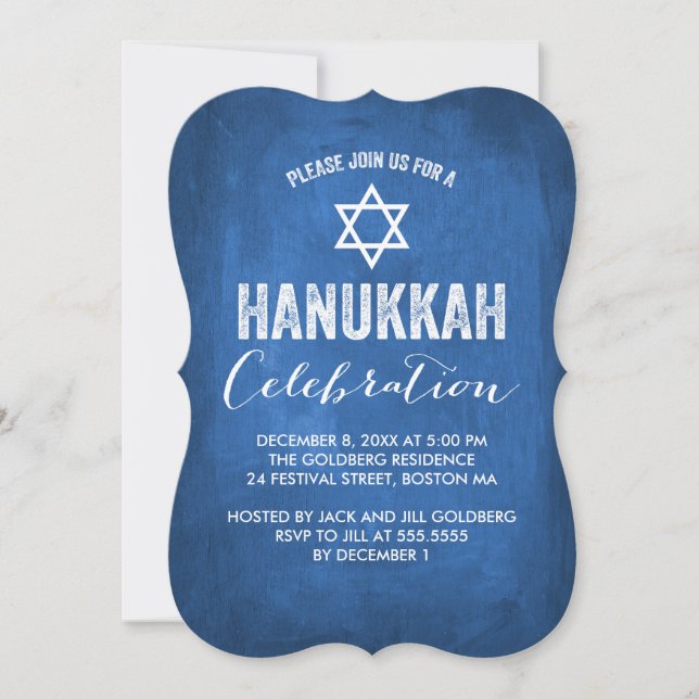 Modern Hanukkah Celebration Einladung (Vorderseite)