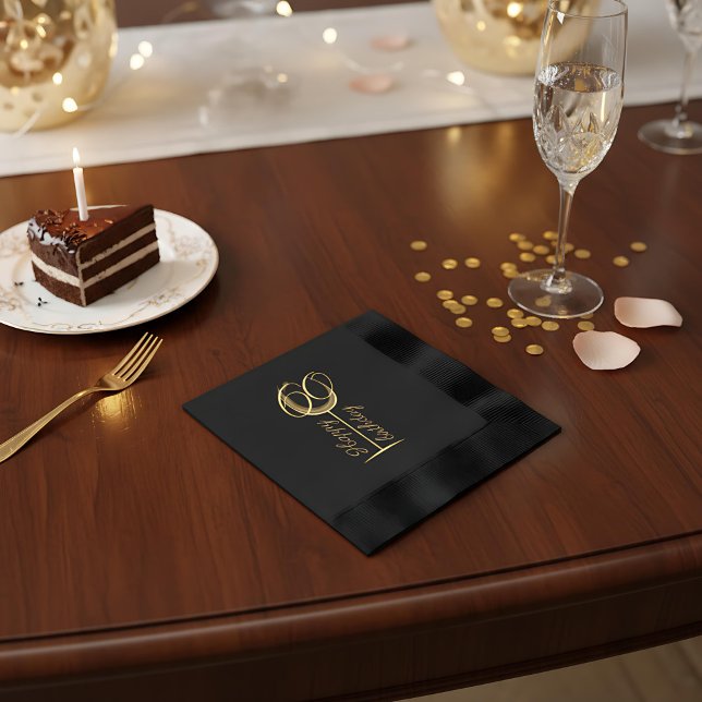 Modern Happy 70. Geburtstag Weinglas Servietten Mit Folie (Von Creator hochgeladen)