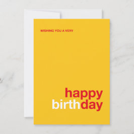 Modern Happy Birthday Card – Minimal Design Einladung