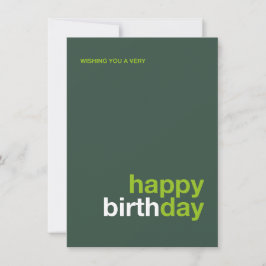 Modern Happy Birthday Card – Minimal Design Einladung