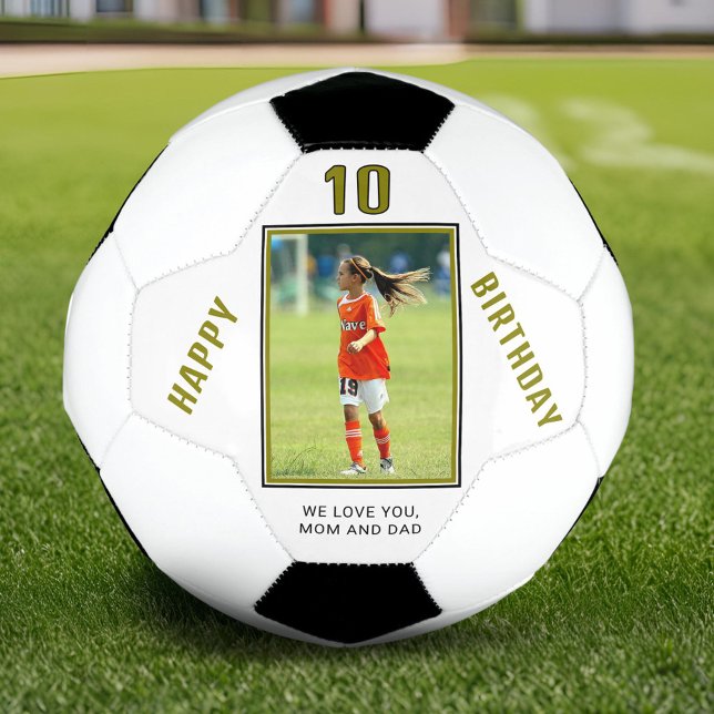 Modern Happy Birthday Custom Foto Fußball (Von Creator hochgeladen)