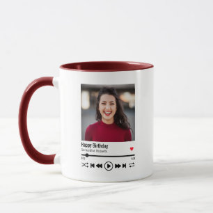 Modern Happy Birthday Individuelle Name Foto Tasse