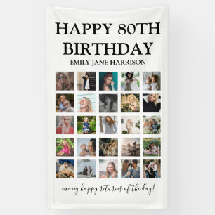 Modern Happy Birthday \ Jedes Alter   FotoCollage Banner