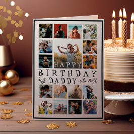 Modern Happy Birthday Vater Black & White 17 Foto