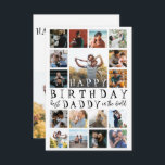 Modern Happy Birthday Vater Black & White 17 Foto Karte<br><div class="desc">Sie werden Liebe haben, Ihren ganz eigenen einzigartigen Sake für diesen besonderen 'Papa' in Ihrem Leben zu kreieren. Die meisten Aperturen sind quadratisch und eignen sich somit hervorragend für instagram Fotos. Die Kalligraphie ist in einem lustigen handgeschriebenen Stil. Passen Sie sich an, um dieses phantastische Geschenk für diesen phantastischen Mann...</div>