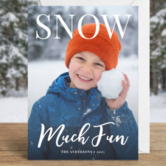 Modern Happy Holidays winter Photo Holiday  Feiertagskarte