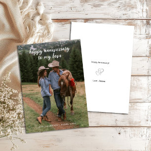 Modern Happy Jubiläum meiner Liebe Scripty Schrift Karte