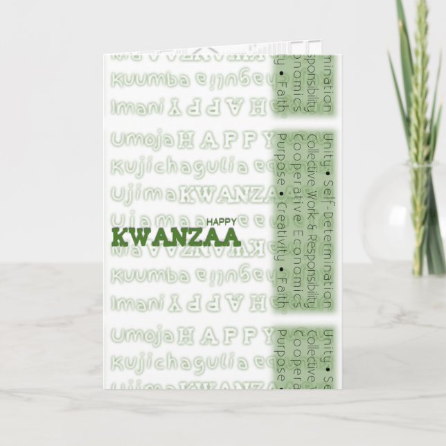 Modern Happy Kwanzaa Feiertagskarte (Vorderseite)