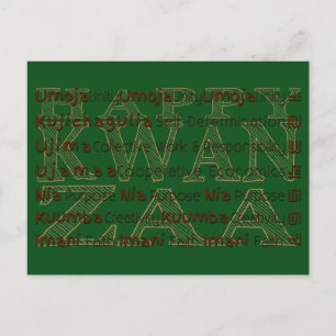 Modern Happy Kwanzaa Feiertagspostkarte