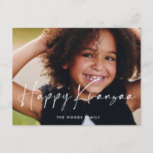 Modern Happy Kwanzaa Foto Holiday Postkarte