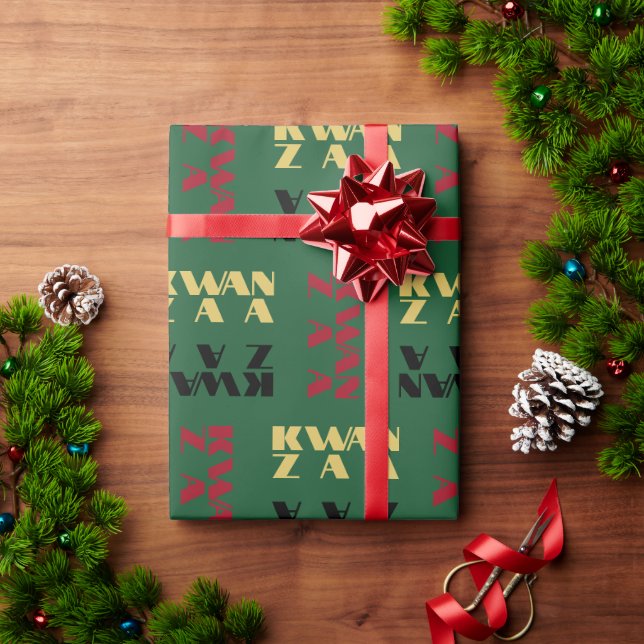 Modern Happy Kwanzaa Geschenkpapier (Feiertagsgeschenk)