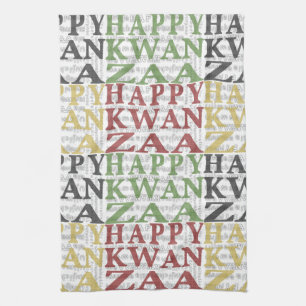 Modern Happy Kwanzaa Handtuch