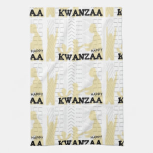 Modern Happy Kwanzaa Handtuch