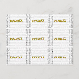 Modern Happy Kwanzaa Postkarte