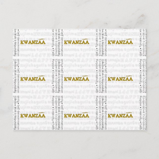 Modern Happy Kwanzaa Postkarte (Vorderseite)