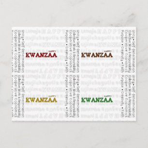 Modern Happy Kwanzaa Postkarte
