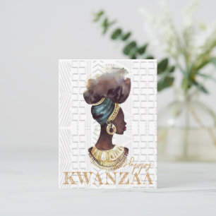 Modern Happy Kwanzaa Postkarte