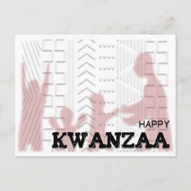 Modern Happy Kwanzaa Postkarte (Vorderseite)