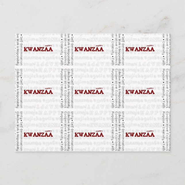 Modern Happy Kwanzaa Postkarte (Vorderseite)