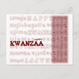 Modern Happy Kwanzaa Postkarte