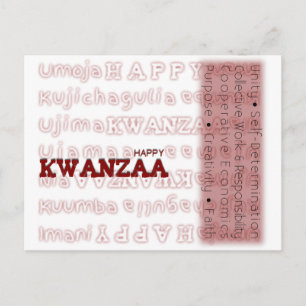 Modern Happy Kwanzaa Postkarte