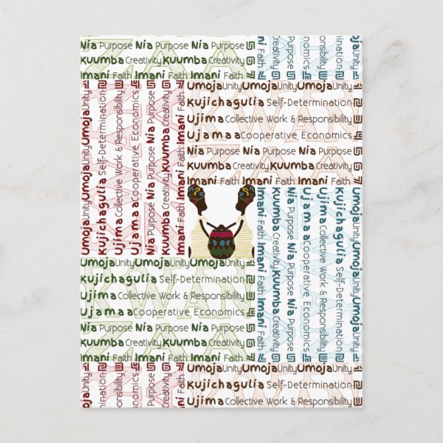 Modern Happy Kwanzaa Postkarte (Vorderseite)