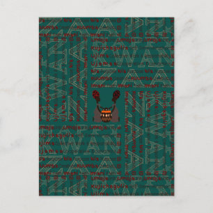 Modern Happy Kwanzaa Postkarte
