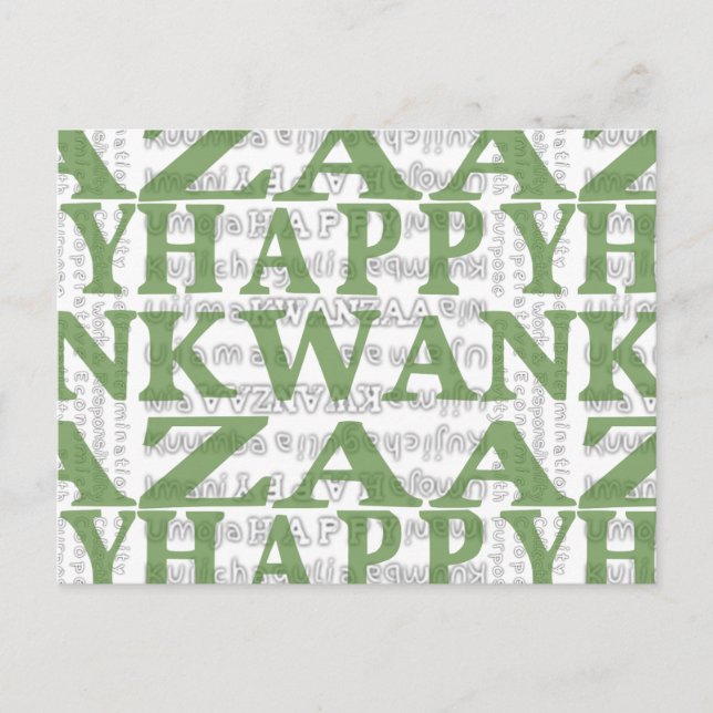 Modern Happy Kwanzaa Postkarte (Vorderseite)