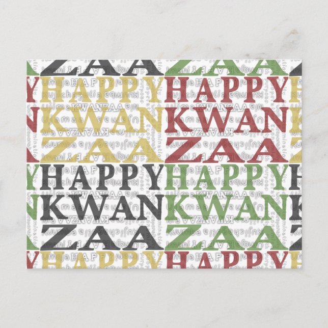 Modern Happy Kwanzaa Postkarte (Vorderseite)