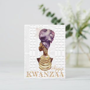 Modern Happy Kwanzaa Postkarte