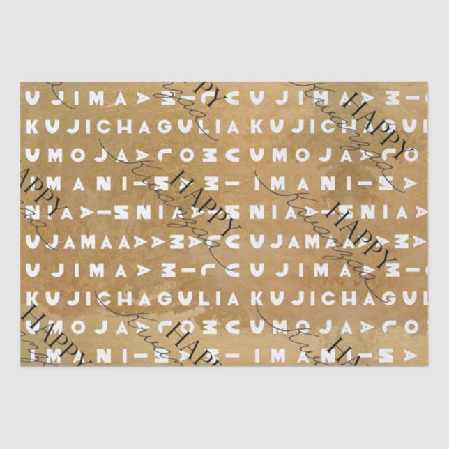 Modern Happy Kwanzaa Seidenpapier (Vorderseite)