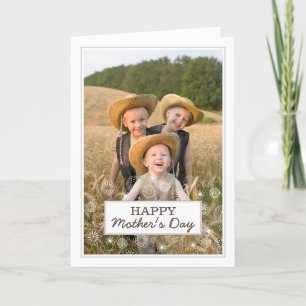 Modern Happy Mother's Day Foto Card Karte