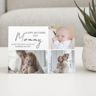 Modern Happy Mothers Day Foto Collage Card Karte