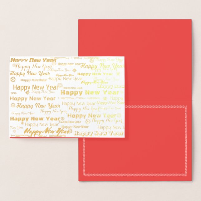 Modern Happy New Year Card Folienkarte (Anzeige)