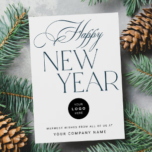 Modern Happy New Year Firmenlogo Feiertagskarte