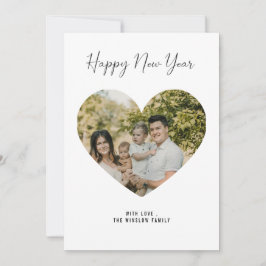Modern Happy New Year Photo Collage Card | Elegant Feiertagskarte