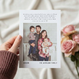 Modern Happy New Year Photo Collage Card | Elegant Feiertagskarte