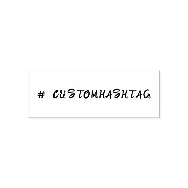 Modern Hashtag | Minimal Stylish Custom Design Permastempel (Design)
