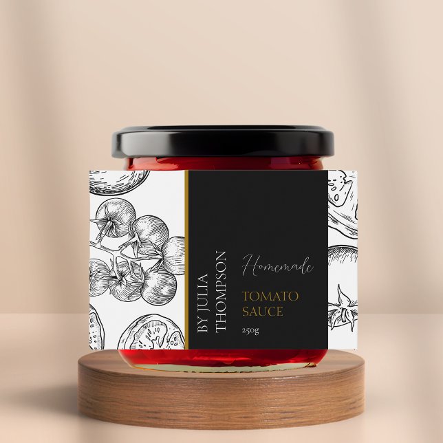 Modern hausgemachte Tomato Sauce Label Lebensmitteletikett (Von Creator hochgeladen)
