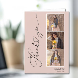 Modern Heart Abschluss Danke Karte