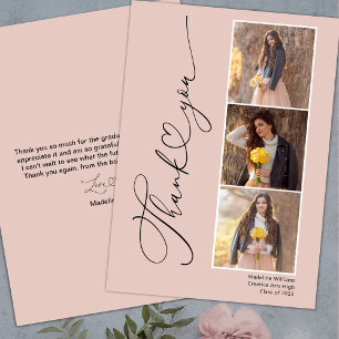 Modern Heart Abschluss Danke Karte