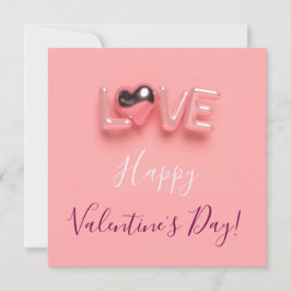  MODERN  HEART PINK VALENTINES DAY   EINLADUNG