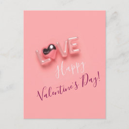  MODERN  HEART PINK VALENTINES DAY   POSTKARTE