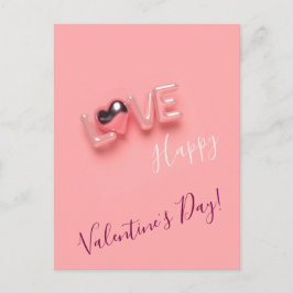  MODERN  HEART PINK VALENTINES DAY   POSTKARTE
