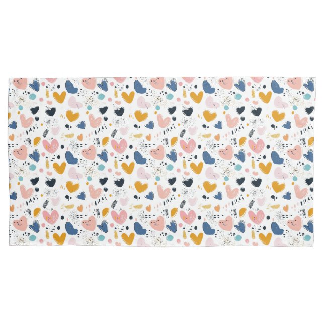 Modern Hearts Kissenbezug (Vorderseite-Links)