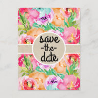 Modern hell-braune Kraft Save the Date