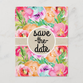 Modern hell-braune Kraft Save the Date Ankündigungspostkarte